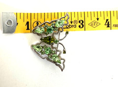 Rare Signed Weiss Butterfly Vintage 1950-1970 Green Brooch in Mint Condition!