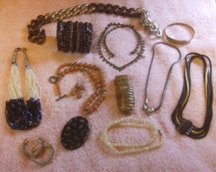 Estate Jewelry Vintage Costume Jewelry Necklaces Bracelets Earrings 12 Pieces