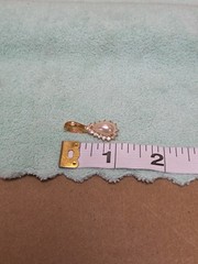 Vintage Signed ROMAN Pendant Earrings Demi Set Faux Pearl Rhinestones *SEE PICS