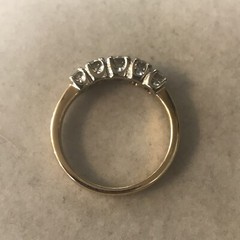 14k Yellow Gold 1.00ct Five Stone Diamond Ring (L55)