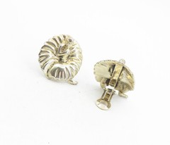 925 Sterling Silver Vintage Sculpted Woman Non Pierce Drop Earrings EG4370