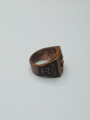 USSR Signet ring with a relief image of an anchor in the center 21 mm Solid en