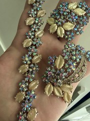 JOMAZ Signed 3 Piece Set Brooch Bracelet(Read)