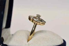 Art Deco Style Lab Created Diamond Filigree Floral 14K White Gold FN Gift Ring
