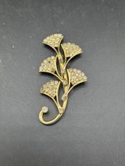 Unmarked Rhinestone Elegant Brooch / Pin (Loose Back) See Pics