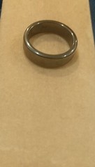Vintage Nwot Hematite Plain Band Ring Size 8.5