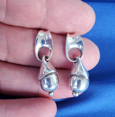 ORIGINAL Designer 925 Sterling Silver Dangle Drop Earrings Jewelry Gift Woman