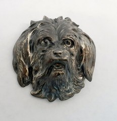 1930’s Art Deco Daniel Kasoff Kaywin Novelty NY Dog W/Dress Clip Fastening Hook