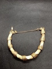Monet Goldtone Bracelet with Security Safety Chain Good Quality