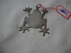 VINTAGE 1970-80s LARGE BALI ETCHED BULL TOAD STERLING SILVER STAMP 925 PENDANT