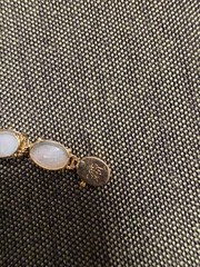 Vintage SOLID 14KT Gold Stamped 7″ Bracelet 5.2 Grams Opal New Old Stock