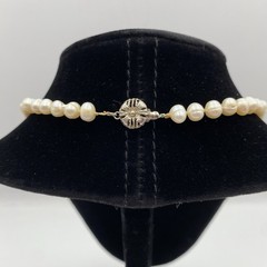 Vintage Freshwater Irregular Baroque Drop Pearl Necklace 20″ 6mm Round Box Clasp