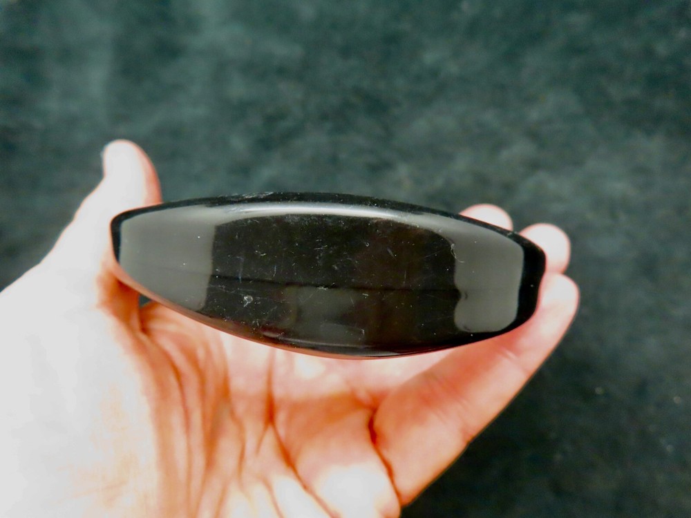 Vintage Black Lucite Irregular Shaped Lucite Chunky Bracelet
