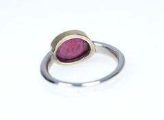 750 Gold /925 Silver – Vintage Designer-Ring – 3.50 CT Tourmaline – Handmade