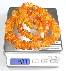 40gr RUSSIAN SOVIET BALTIC AMBER BEAD NECKLACE 琥珀 BRACELET STONE PENDANT EARRING