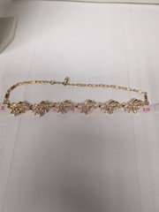 Vintage Costume Necklace Rhinestones Gold Tone Pristine Condition Coro-like