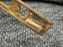 Antique 10k Gold Top Bar Brooch Engraved Flower Design Edwardian Era FJ247