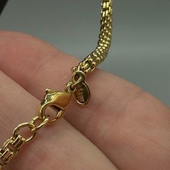 Monet Gold Tone 26.5″ Box Chain Link Necklace City Urban SIGNED