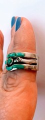 Vintage Howlite 925 Silver Sz. 8 1/2