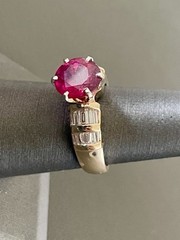 14KT Yellow Gold 2.64CT Pink Tourmaline & 0.80CTW Diamond Ring. Size 7 (A26)