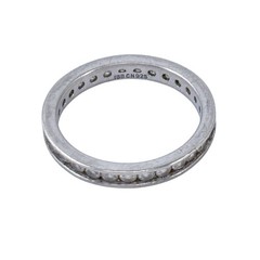 Vintage Sterling Silver 925 Cubic Zirconia Eternity Band Ring Size 7