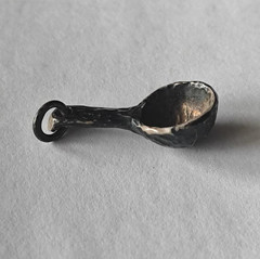 Vintage Sterling Silver 925 Spoon Pendant Charm 2.8g European Jewelry