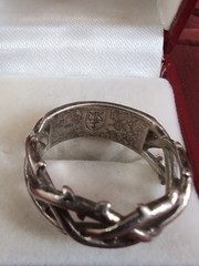 Statement 925 Sterling Silver Vintage Thorns Band Men’s Ring Size 11.75 MK