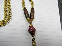 Vintage Leslie Block Chain Mail Link Costume Jewelry Necklace Nice!