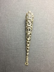 13153 Brass Oxidized Large Tussie Mussie Victorian Holder