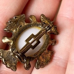 Vintage Brooch, Miniature Victorian Portrait Cameo Turquoise Bead Brooch Pin A66