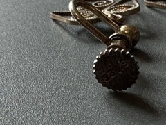 Vintage Scandinavian Dangle Earrings Screw Back Closure 830 Silver