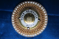 Vintage Gold Tone Brooch With Pearls Piper Heidsieck Signed Berez Brooch