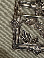 1940’s – 1950’s Lang Sterling Silver Leaping Stag Deer Cutout 2” Brooch Pin