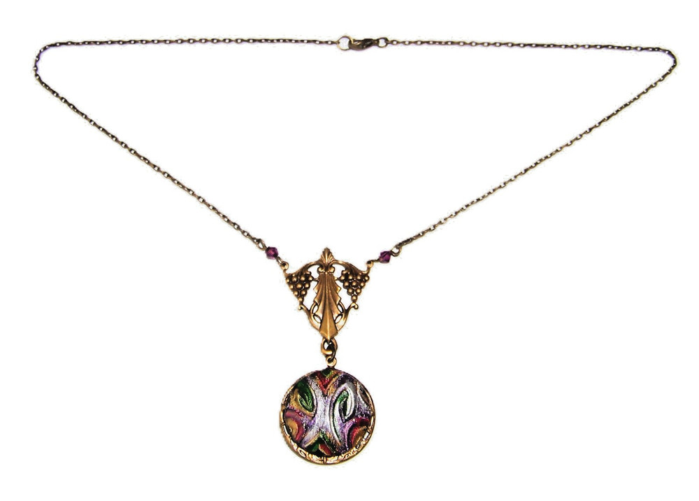 Art Nouveau Unique Lovely Lavalier Necklace