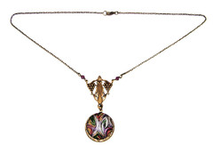 Art Nouveau Unique Lovely Lavalier Necklace