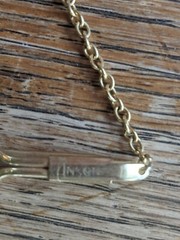 VTG MENS BLACK HILLS Gold TIE CLIP ANSON TOP BAR ROSE Green 10K South Dakota SD