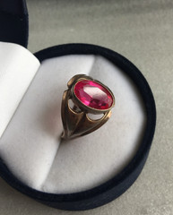 Rings silver 875 gold Plated Russian Soviet Silver vintage USSR old