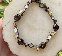 Signed Sorrelli Rhinestone Rhinestones Crystals Bracelet 7.5” Linked