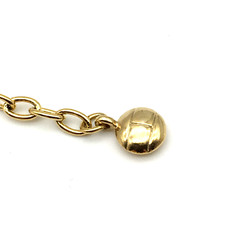 Vintage H Signed Bright GoldTone Metal Ball Beads Graduated Choker 14″ Necklace