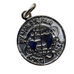 Vintage Sterling Silver 1964 1965 NY World’s Fair Unisphere Charm Pendant 1.58g