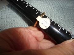 18KT H G P PLATED GOLD TONE TINY RED STONE SZ 7.5 RING #31/18-3