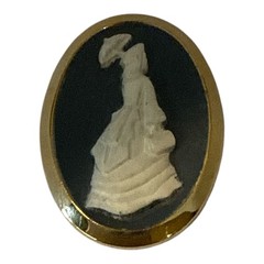 Vintage Woman Cameo Brooch Pin
