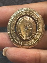 Vintage 1970s Avon Spinner Brooch Gold Tone Rotating Starburst Rhinestone Signed