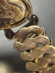 Vintage LaMode Heart Precious Metal Bracelet Possibly Gold Filled