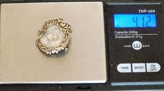 Victorian 15k 18k Yellow Gold Handmade Brooch Hand Painted Blonde Red Head Woman