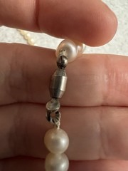 VTG 6mm Genuine Cultured Pearl Necklace 15” 19.8g