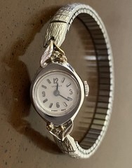 Vintage Benrus Women’s Watch Diamond AccentsStretch Windup RUNS 2490 550 Ladies