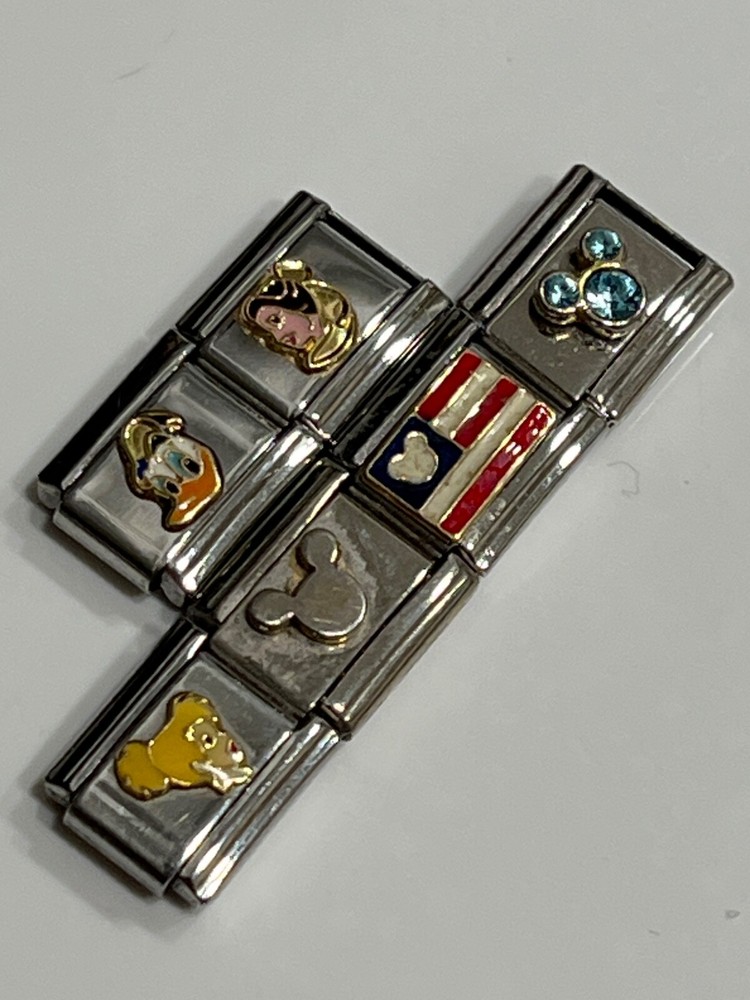 DISNEY Italy-style enamel 9mm link charm lot (or choose) MA 071919@