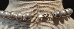 Vintage Southwestern Style Graduated Silver Tone Bead Necklace 22 Inch