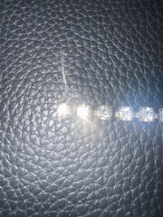 Vintage Rhinestone Tennis Bracelet, Foiled Prong-Set Stones, Repair/Parts